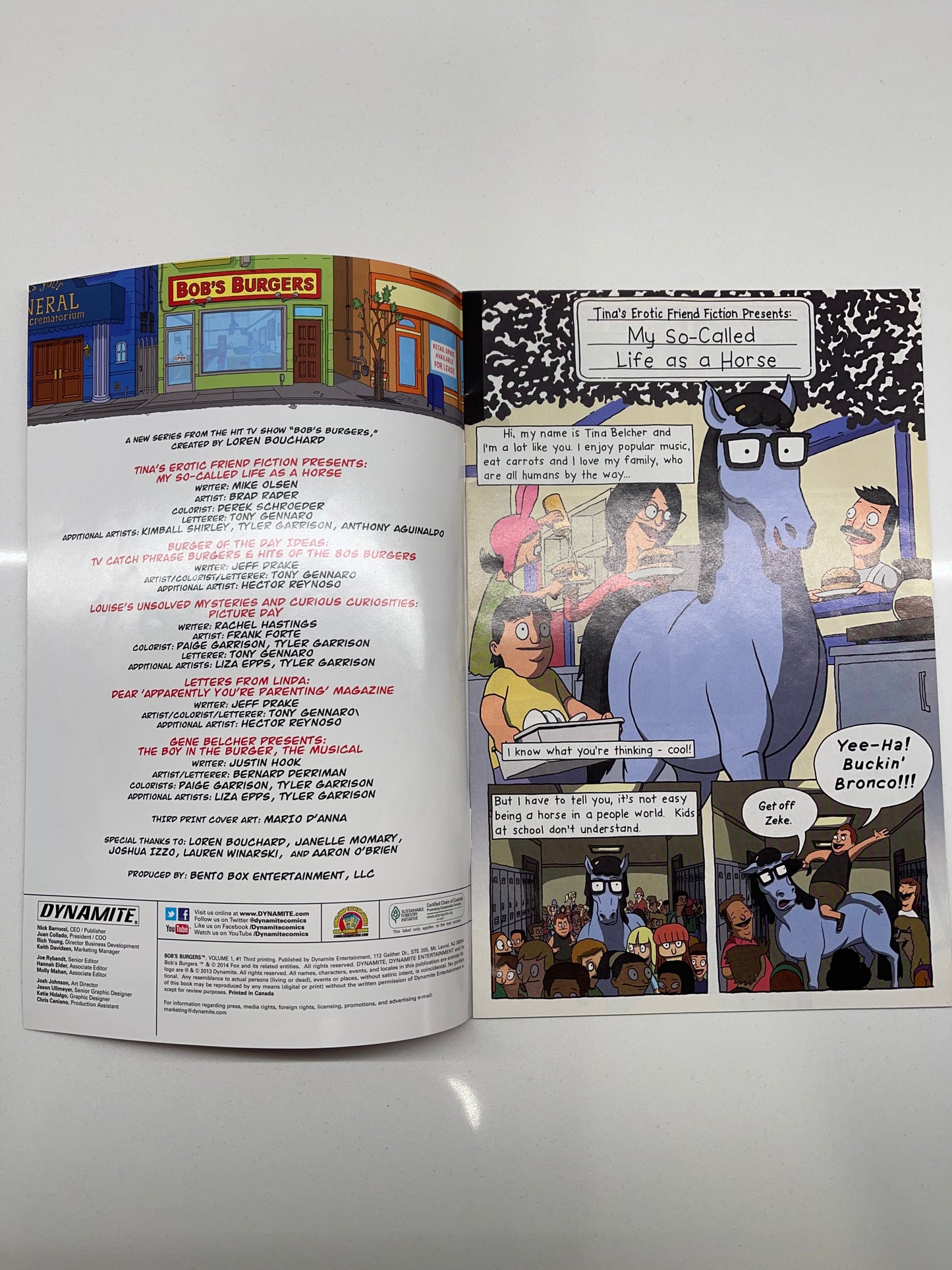 Bob's Burgers 1 Third Printing Variant (2014)