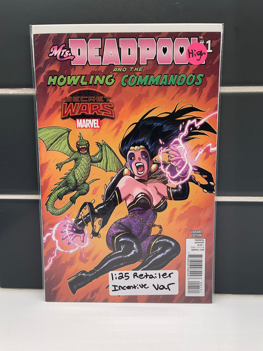 Mrs. Deadpool and the Howling Commandos 1 1:25 Incentive Variant (2015)