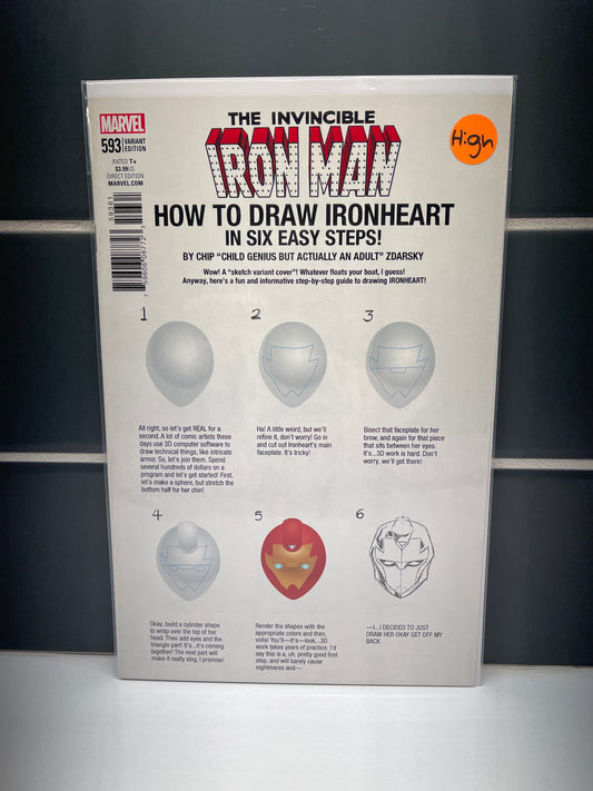 Invincible Iron Man 593 How to Draw Variant (2017)